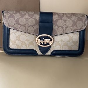 COACH Georgie Signature Block Shoulder Bag